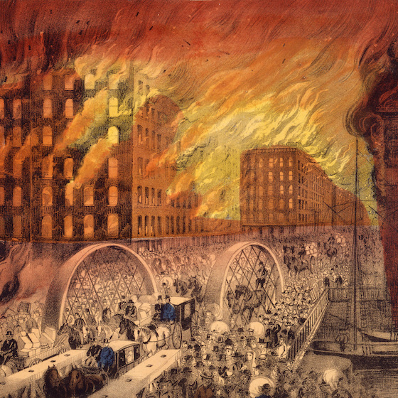 Le grand incendie de Chicago, qui a eu lieu en octobre 1871, a jeté 10 000 personnes à la rue.