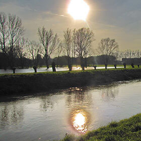 Only one river crosses Belgium and flows into the sea.