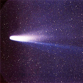 Halley’s Comet passes by the Sun every 76 years.