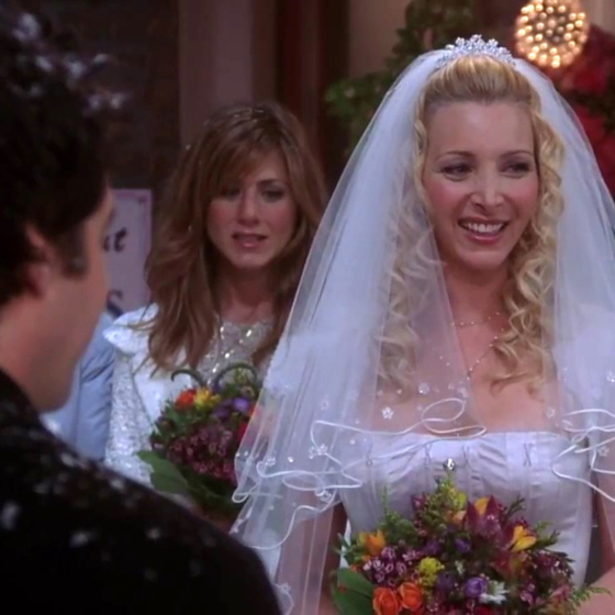 Just like Ross, Phoebe has been married three times.