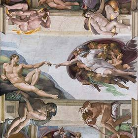 In the painting The Creation of Adam, God has Michelangelo’s features.