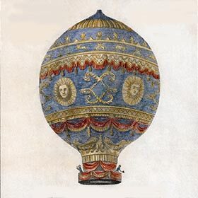 In 1783, the Montgolfier brothers manage to fly a rooster, a sheep, and a duck.