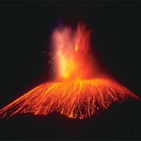 The Paricutin volcano rose suddenly out of the ground February 20, 1943.