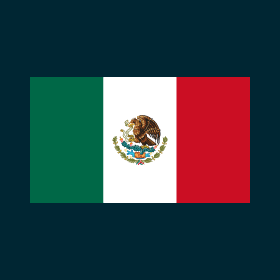 The Mexican flag is the most colourful flag.