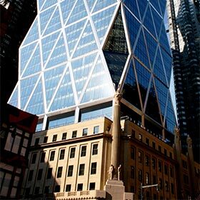 The Hearst Tower was completed about 80 years later than expected.