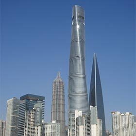 Three elevators in the Shanghai Tower take less than a minute to reach the 119th floor.