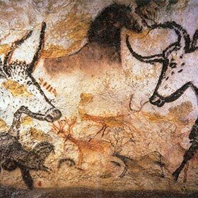 The paintings at the Lascaux cave are about 3000 years old.
