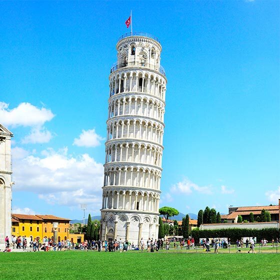 The Leaning Tower of Pisa’s tilt was caused by construction of a subway system that weakened its foundation.