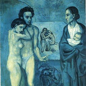 La période bleue de Picasso est liée à une époque heureuse de sa vie.