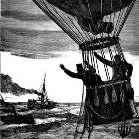 The first passengers of a hot-air balloon were a rooster, a sheep, and a duck.