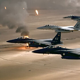 The 1990 Gulf War followed the invasion of Qatar by Iraq.