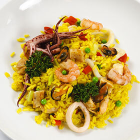 Paella takes its name from a type of shrimp used in the original recipe.