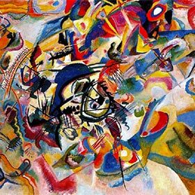 The painting Composition VII by Kandinsky is surprising due to its small size.