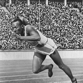 Jesse Owens won 4 gold medals in front of Hitler.