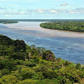 The Amazon is the river with the greatest flow rate..