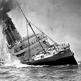 The sinking of the RMS Lusitania mobilized American public opinion for the war.