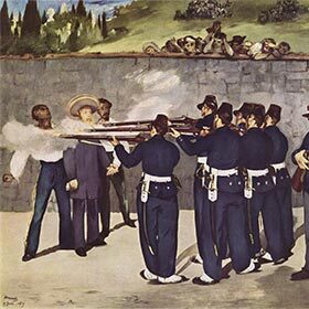 Édouard Manet painted L’exécution de l’Empereur Maximilien.