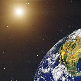 La Terre est la quatrième planète la plus près du Soleil.