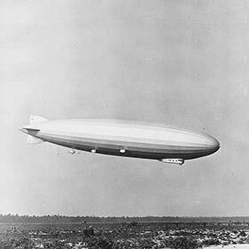 A German zeppelin (rigid airship) tried to help the Titanic.