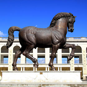 There are no horses in any of Leonardo da Vinci’s works.