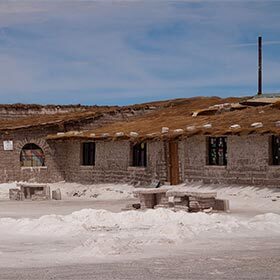 The Hotel Palacio de Sal is built mainly of blocks of salt.