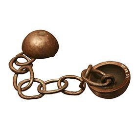 The chain-shot was used to tear sails.