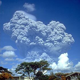 The Pinatubo volcano, which woke up after 500 years of inactivity, killed more than 1000 people in 1991.
