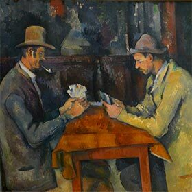 Paul Cézanne painted the series The Card Players.