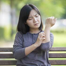 Touch receptors are distributed almost equally over the entire epidermis.