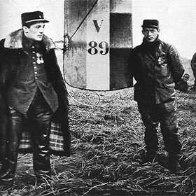 The first air battle ended with the crash of two aircraft.