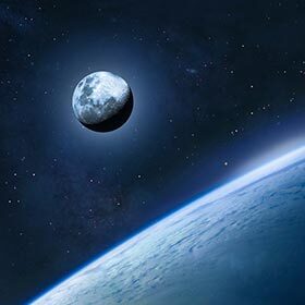 It takes 4 seconds for light to travel between the Earth and the Moon.