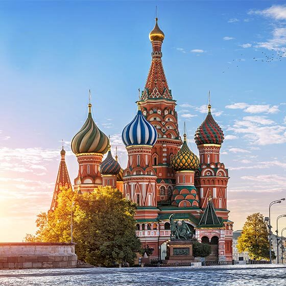 All the bells in Saint Basil’s Cathedral in Moscow were melted down during the Bolshevik Revolution.