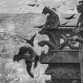 Dans Notre-Dame de Paris, Quasimodo meurt en sauvant Esmeralda de la pendaison.