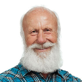 The beard grows about 5 ft. (1.5 m) long during a lifetime.