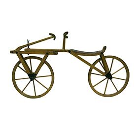 The first bicycle (the dandy-horse Laufmaschine) had no brakes.