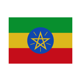 The rays encircling the star on the Ethiopian flag are symbolic of prosperity.