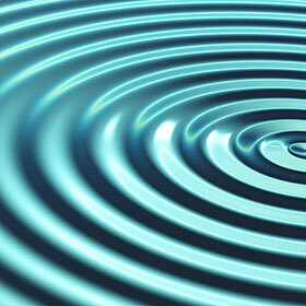 Sound travels more quickly through water than through air.