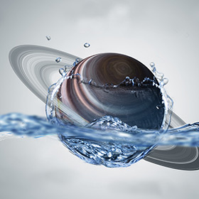 Placed in a large enough amount of water, Saturn would float.