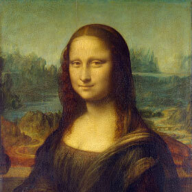 La Joconde est une œuvre colossale de 553 cm × 777 cm (217 po × 306 po).