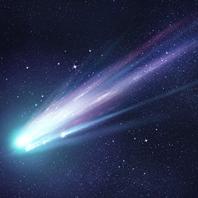The tail of a comet can measure between 18.6 and 50 million mi. (30 and 80 million km).