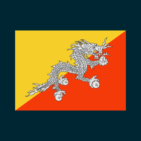 C’est le Bhoutan qui a un dragon sur son drapeau.