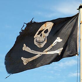The pirate flag is nicknamed “Calico Black”.