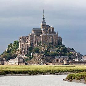 At Mont-Saint-Michel, the tide rises at a speed of 4 mph (6.5 km/h).