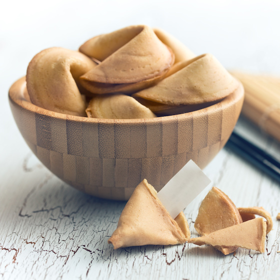 The Chinese fortune cookie has been served for hundreds of years as a token of good news in the year to come.