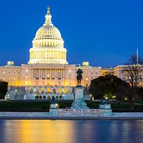The city of Washington was built on the banks of the Mississippi River.