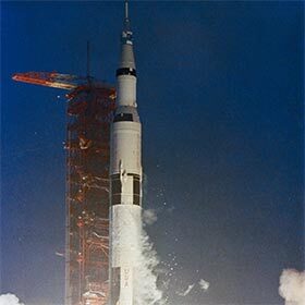 The Apollo 12 rocket was struck twice by lightning.
