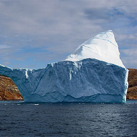 Environ 50 % d’un iceberg est situé sous la surface de l’eau.