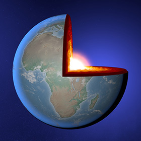 About 20% of the heat on the surface of the Earth comes from the planet’s core.