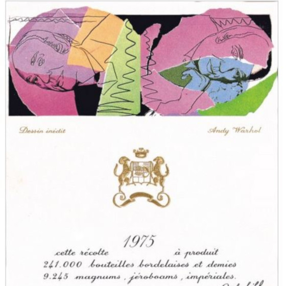 Andy Warhol a réalisé une étiquette de vin pour le Château Mouton Rothschild.