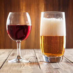Beer contains fewer calories than wine.